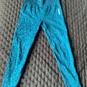 Gymshark Blue Leopard leggings